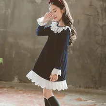 Платье для больших девочек кружевные платья принцессы коллекция года, детская одежда бархатные платья для девочек-подростков, Vestido, Детские праздничные платья для детей возрастом от 10 до 12 лет