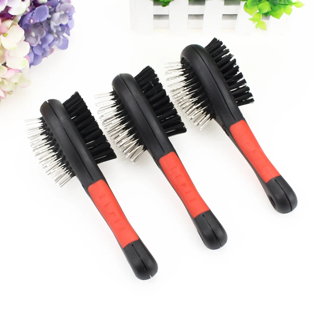 Double Sides Dog Cat Comb Pet 2 Faces Cleaning Massage Brushes Brush