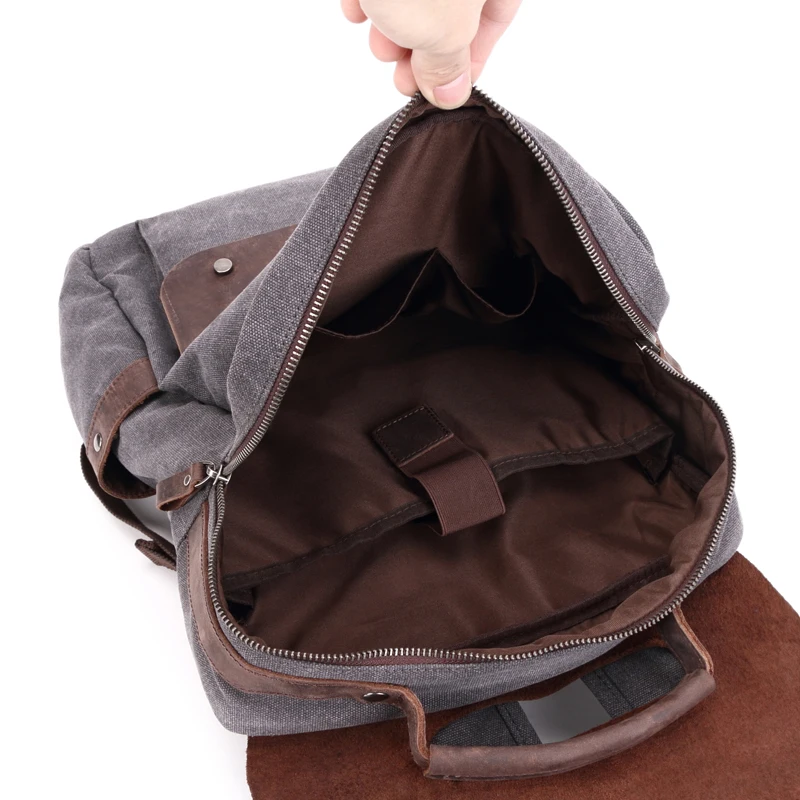 YUPINXUAN, винтажные холщовые кожаные рюкзаки для мужчин, 14 дюймов, рюкзаки для ноутбука, водонепроницаемый рюкзак из парусины, большой вощеный рюкзак для путешествий