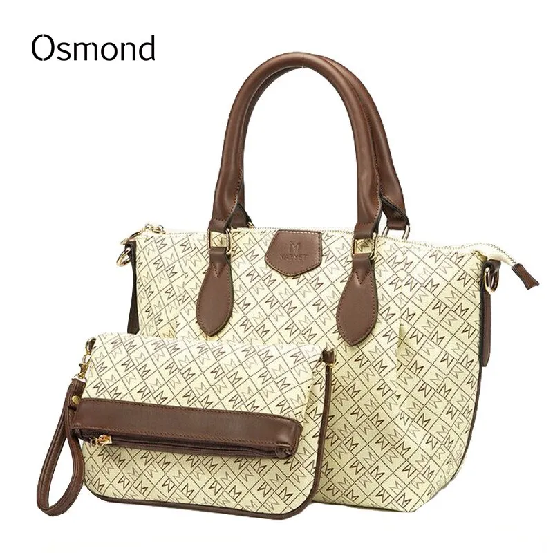 

Osmond Women 2PcsBag Sets Lady Letter Handbags Printed Women Crossbody Shoulder Bag Casual Small Clutches Totes