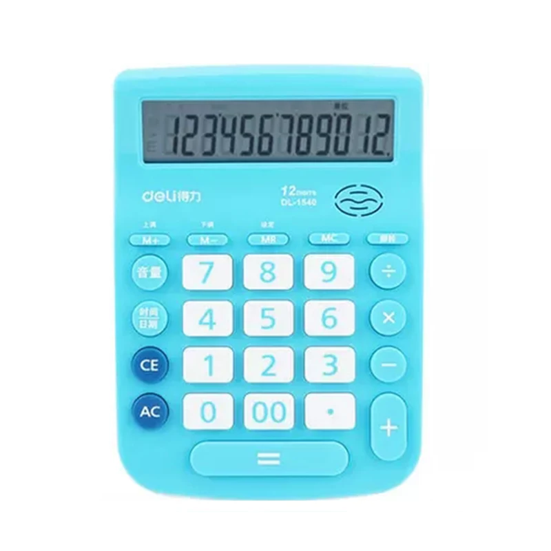 2018 ديلي 1540A صوت حاسبة زر كبير الشاشة الكبيرة الإبداعية 3 ألوان