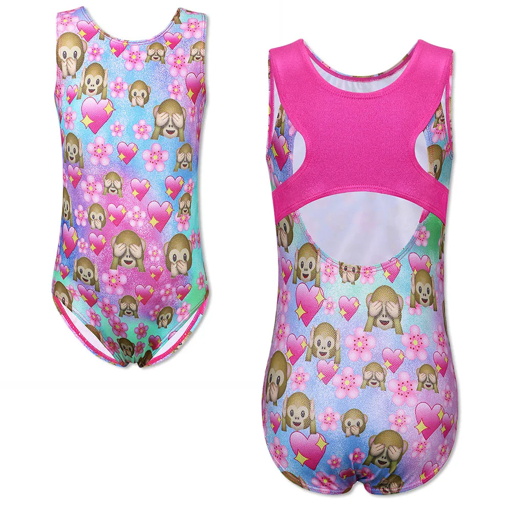 

BAOHULU Cute Sleeveless Leotards for Girls Shiny Ballet Gymnastics Leotard Dance Costume Tank Show Stage Costume Child
