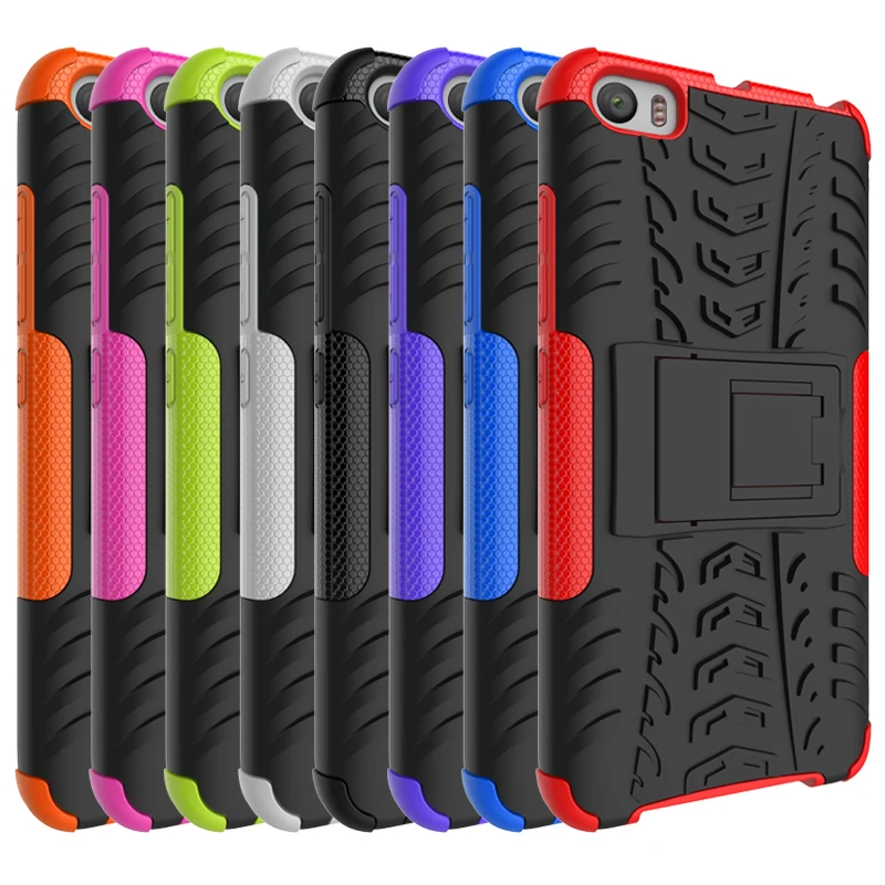 Silicon + Plastic 2 in 1 Dual Layer Tough Rugged Shockproof Stand Phone Protection Case Cover For Xiaomi Mi 5 M5 Mi5 |
