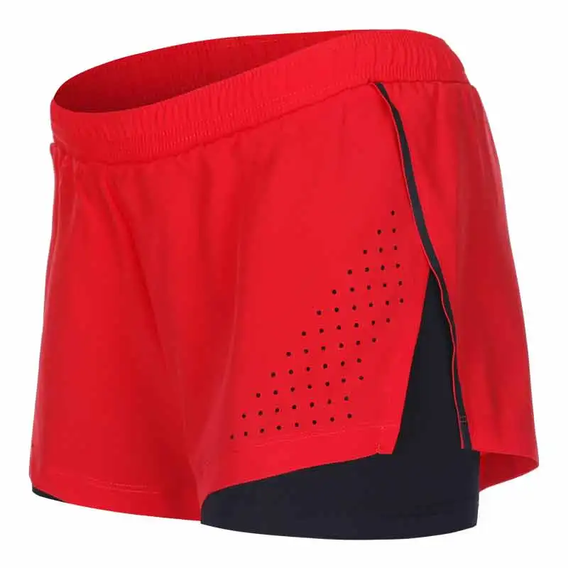 Double Layer Women Sports Shorts Running Yoga Fitness Gym Elastic Base