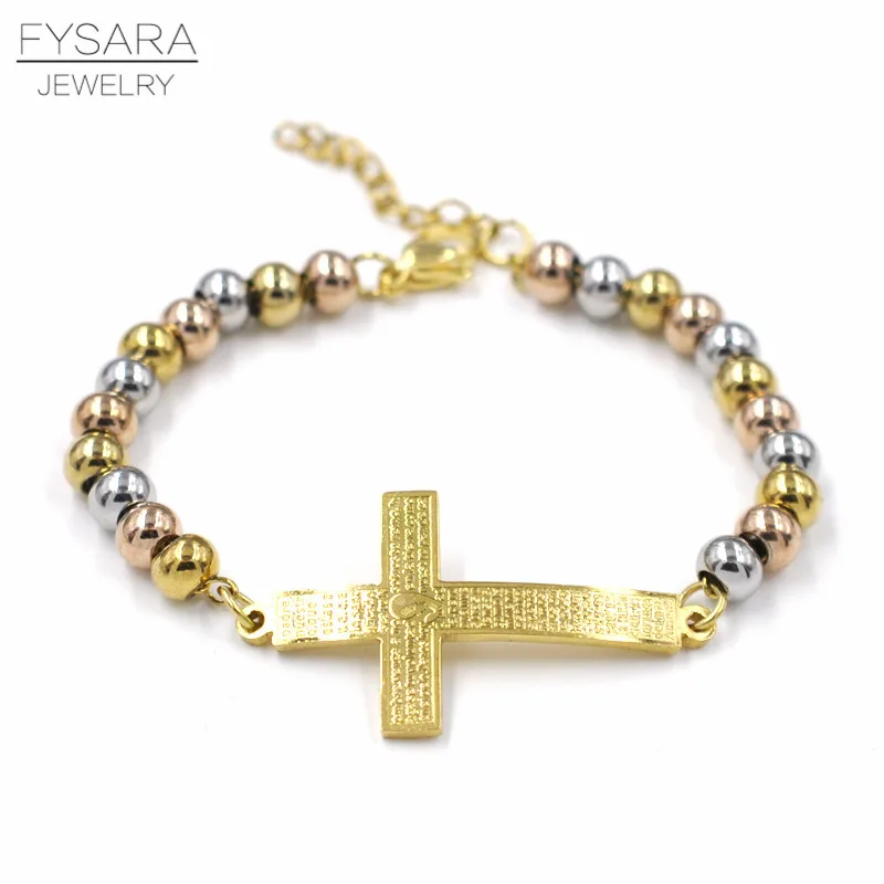 Браслеты унисекс из нержавеющей стали с подвесками в виде сердца|rosary bead bracelet|bead