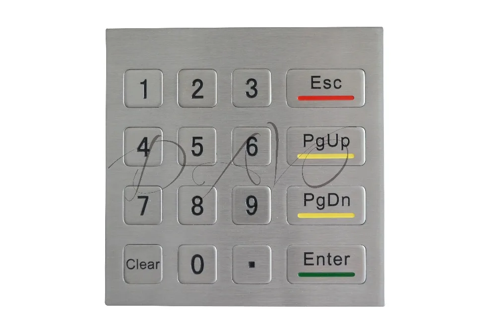 Metal Numeric Keypad with 16Keys ATM Keyboard with Explosion- proof matrix keypads vandal proof keypads waterproof numeric ke