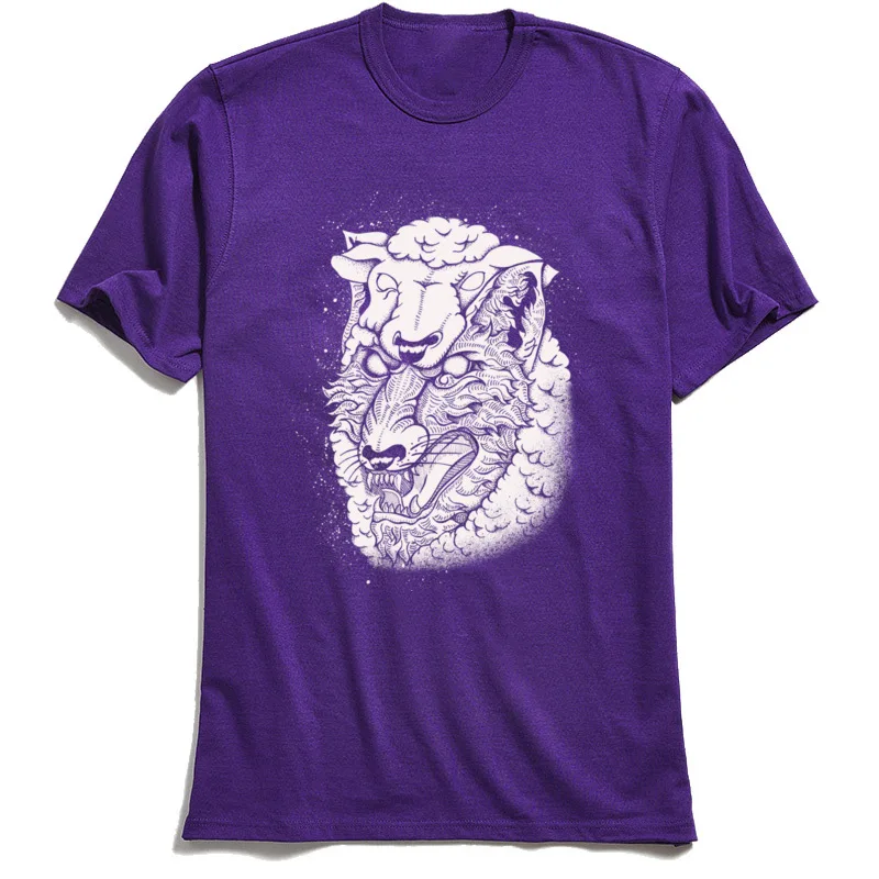 Men Top T-shirts The disguise comfortable Tops Shirts 100% Cotton Crewneck Short Sleeve Printing Tee Shirts Summer Fall The disguise purple