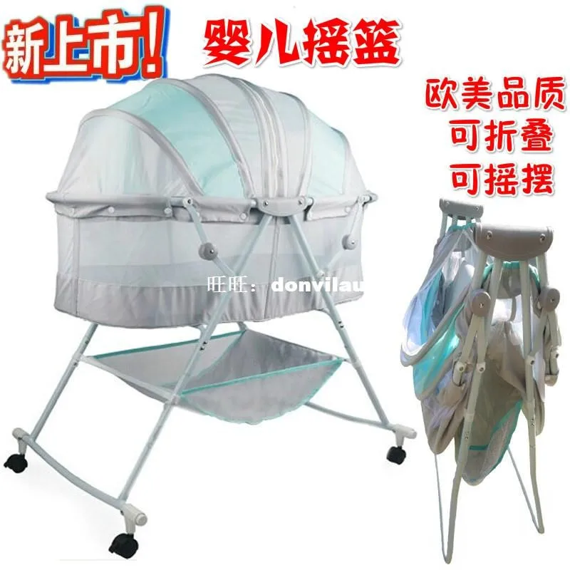 Jual Portable Bayi Tempat Tidur Anak anak Kantong Tidur Bantal Bayi Baru Lahir Cradle Tempat Tidur Lipat Manual Crib 0 ~ 18 Bulan Menggunakan