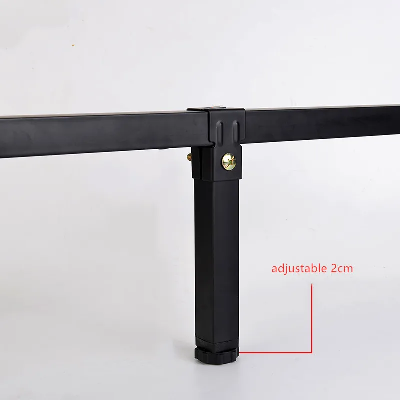  1pc 150mm-30mm Folding Furniture Legs Square Tube 3CM Hole Bed Foot Adjustment 2cm Clamping Bracket
