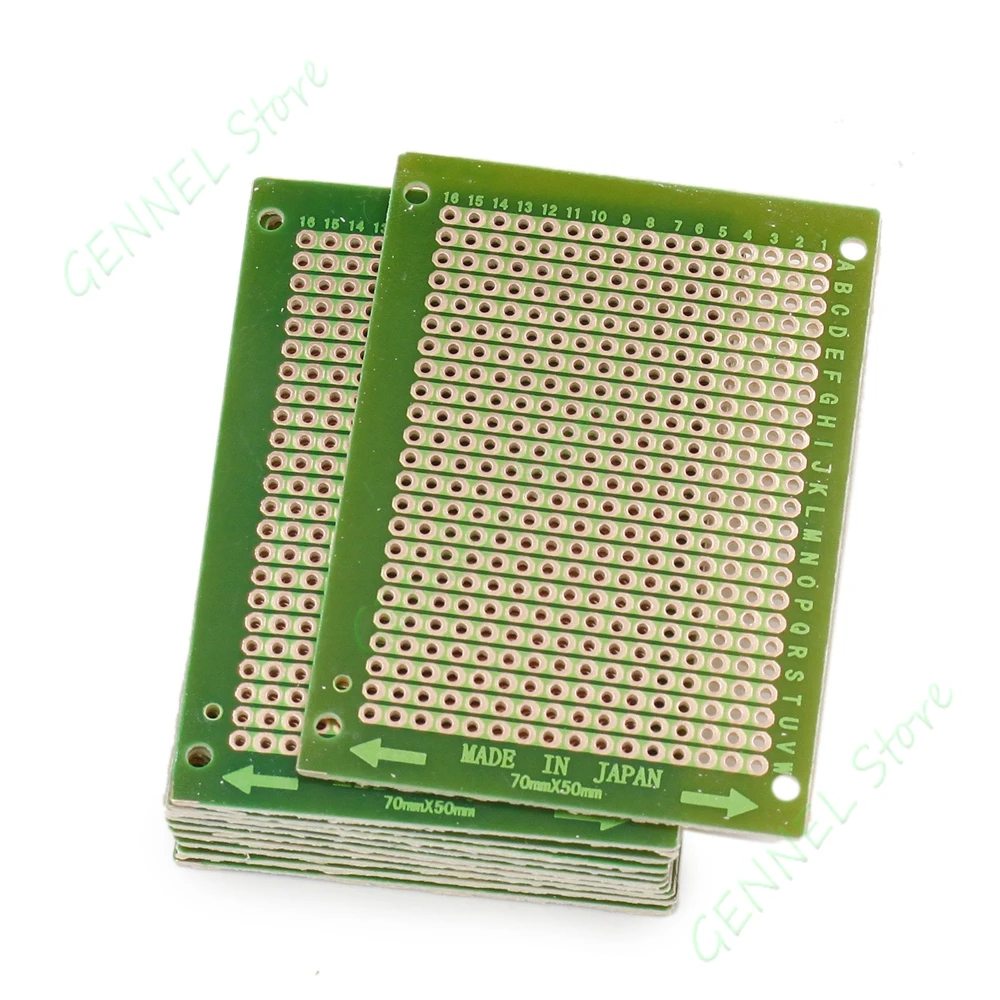 

10pcs 50mm x 70mm Copper Strip Stripboard PCB Printed Circuit Board For Soldering Prototype DIY