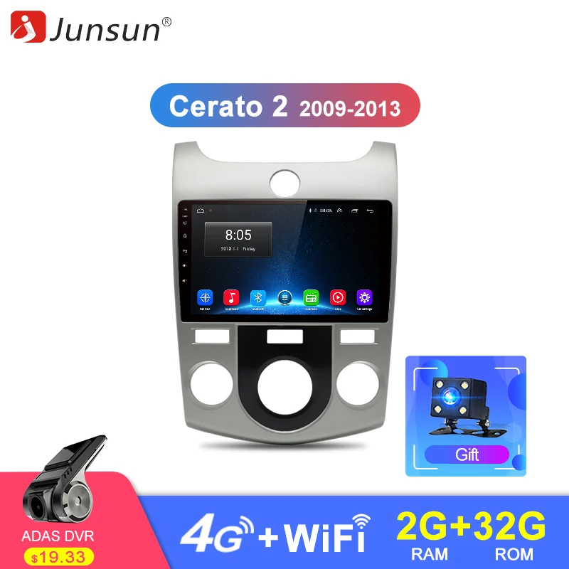 

Junsun 2G+32G Android 8.1 Car Radio Multimedia Video Player Navigation GPS For KIA Cerato 2 2008-2013 audio player 2 din no DVD