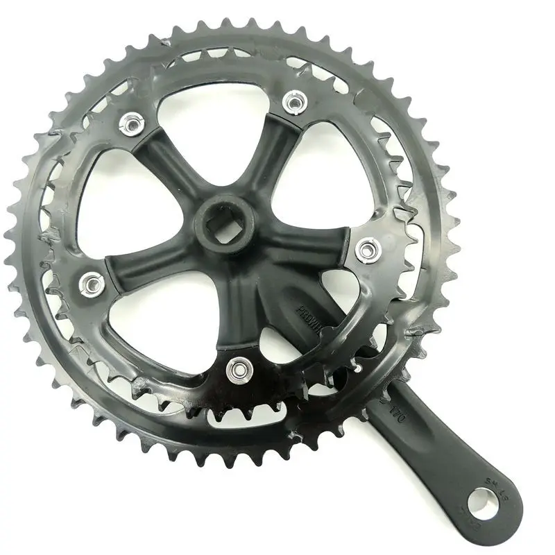 

7/8 speed black chain wheel big tooth crankset 52/42T 170mm mountain road bike aluminium alloy top quality chainwheel