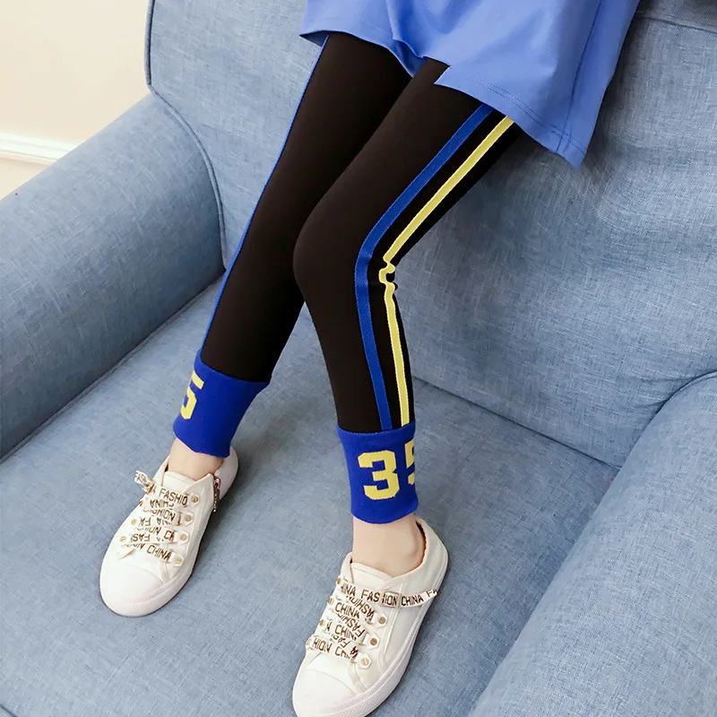 

Girls leggings 2019 Spring Kids pants Fashion Stripe Leggings girl Roupas infantis menina Teenage Girls Sprots trousers 4-13y