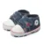 Jeans azul Bebê sapatos de Lona Laço Hoop Bebê Mocassins Sola Bebe Estrelas Não-slip Calçados Tênis de Berço do bebê sapatos