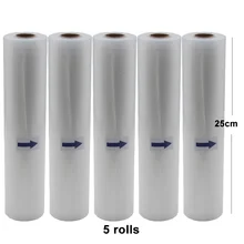 5 рулонов/лот Кухня Еда полиэтиленовой пленкой для хранения пакеты для вакуумного упаковщика, рулоны для вакуумной упаковки 12/15/20/25/28 см* 500 см