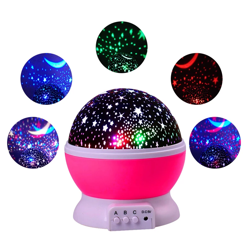  Night Light LED Rotating Projector Star Night Lamp Projection LED Lights for Kids Bedroom Decoratio - 32958605027