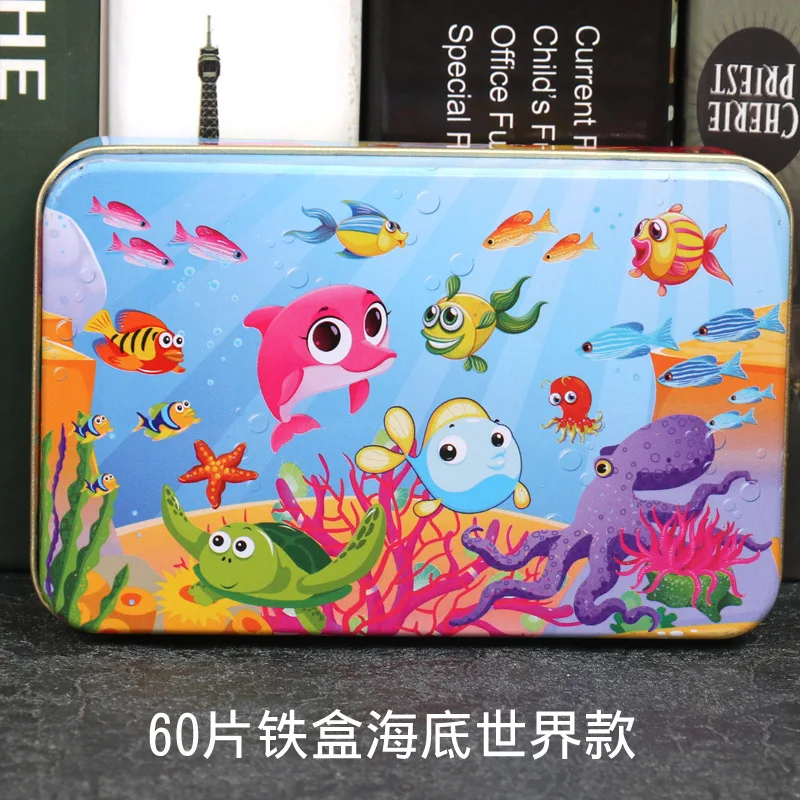 14 60 шт., деревянные головоломки, детские игрушки, Мультяшные животные, деревянные пазлы, Детские Обучающие Игрушки для раннего развития, рождественский подарок, 38-type - Цвет: 14