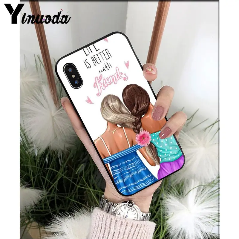 Yinuoda VOGUE, Рождественская Принцесса, девочка, босс, кофе, чехол для телефона Apple iPhone 8, 7, 6, 6S Plus, X, XS, MAX, 5, 5S, SE, XR, чехол - Цвет: A2