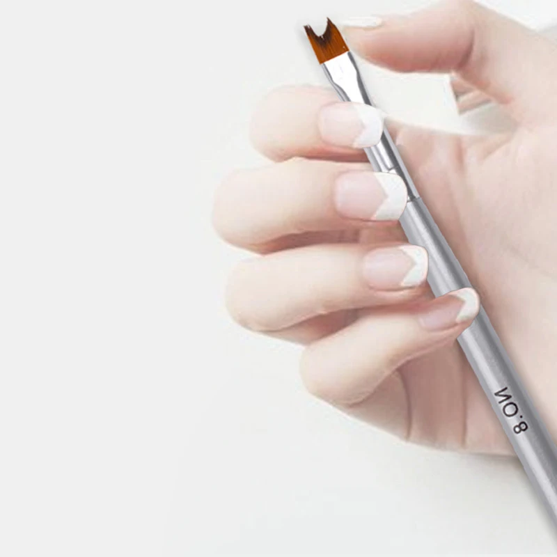 15,4 см Серебряный гелевый рисунок кисть чертежный вкладыш ручка для дизайна ногтей кисти DIY маникюр педикюр инструменты, пенициллус: 0,9x0,7 см