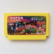Высокое качество игровой картридж 60 контактов 8 бит игровая карта-402 в 1