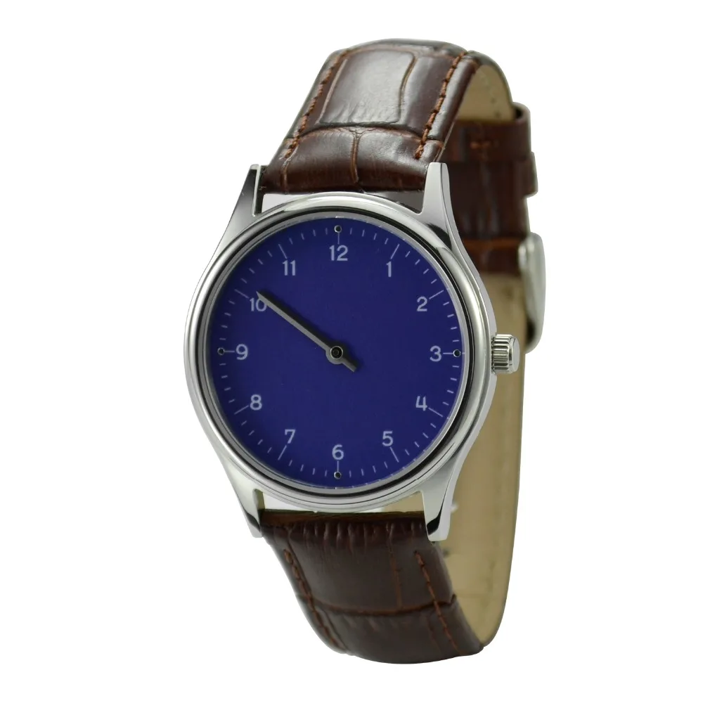 Медленное время часы цифры синий лицо-унисекс часы-мужские часы, женские часы