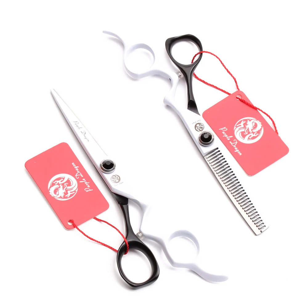 

Z9016 5.5" 16cm 440C Purple Dragon White Barber Makas Cutting Shears Thinning Scissors Haircut Sshear Professional Hair Scissors