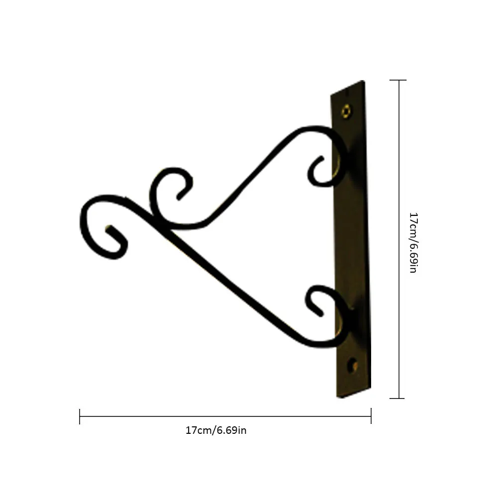 Европейский стиль Железный белый черный железный рисунок шторм фонарь подсвечник крючок открытый растения на балконе декоративные крючки для цветов