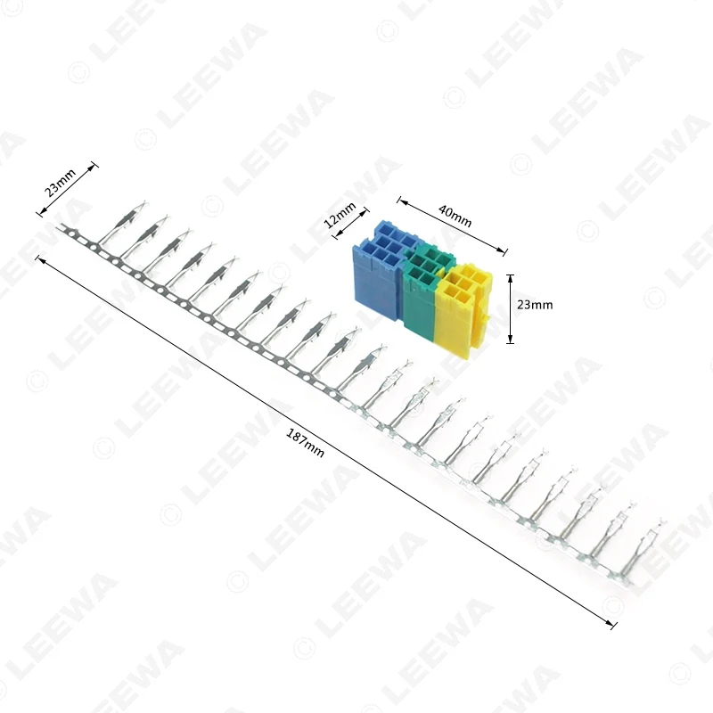 LEEWA 50 набор авто автомобильный кабель для входа внешнего сигнала разъем мини ISO клеммные шпильки разъем для Volkswagen Audi Skoda CD/DVD «сделай сам» штекер чейнджер