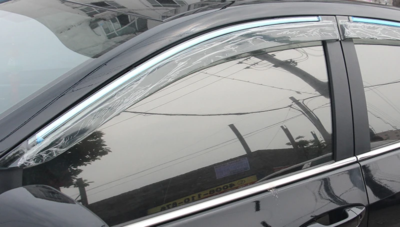 Для Toyota Corolla E170 Sedan 2013-, автомобильный козырек для окон, защита от солнца, защита от дождя, дефлектор с глянцевой планкой, накладка, Стайлинг автомобиля