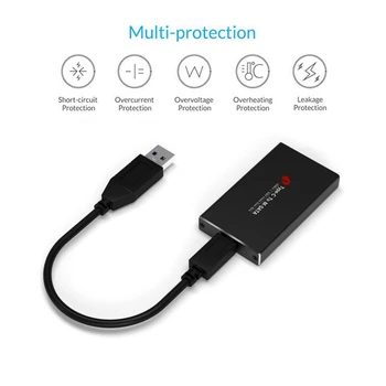 

USB3.1 Type C to MSATA to USB 3.0 SSD Enclosure MSATA SSD Case Hard Disk Box External Mobile Case Cable For Windows Linux