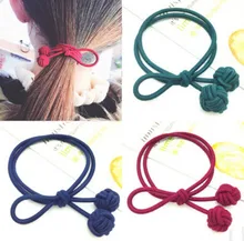 free shipping 2017 New knotted rubber band with bowknot hair band
