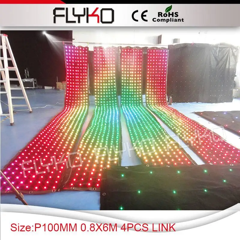 4pcs Linked Led Curtain Lights Fashion Show Stage Decorations In