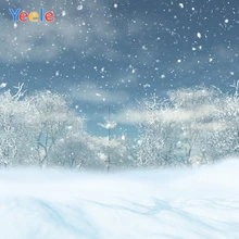 Yeele Christmas Photocall Winter Scenery Tree Snow Photography Backdrops Personalized Photographic Backgrounds For Photo Studio kate winter backdrops photography ice snow tree scenery photo shoot white forest world backdrops for photo studio