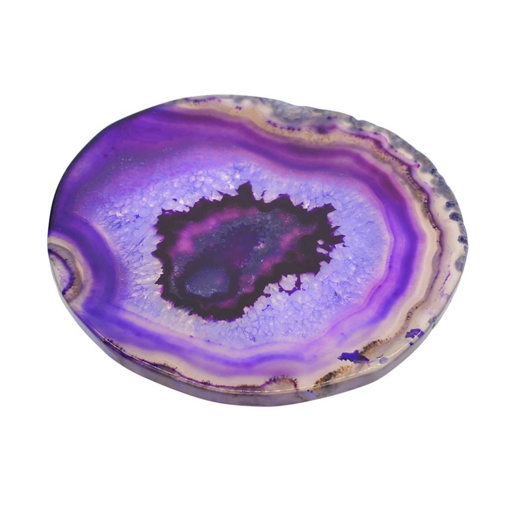 6pcs Colorful Irregular Agate Slice Quartz Crystal Coaster Placemat Decoration Ornaments for Jewelry Making DIY Pendant Charms