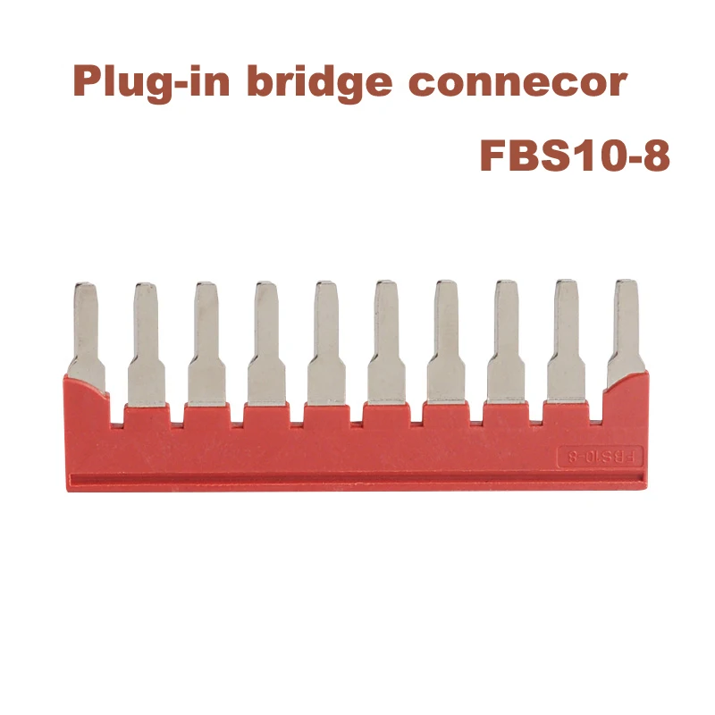 

5/10/50pcs FBS10-8 Spring Terminal central connector ST-6 din rail terminals block Plug-in bridge center short connection strip
