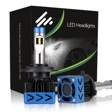 Oslamp KOOMTOOM 2 pcs d2s H1 H7 H4 Faróis de LED Do Carro lâmpadas 48 W 9600LM Lâmpada LED Faróis LED Faróis Nevoeiro Luz 6000 K