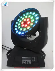 (6/лот) 10 светодио дный-60 zoom LED moving head wash 36 Вт 18 circle control rgbwa uv 6 в 1 dj light