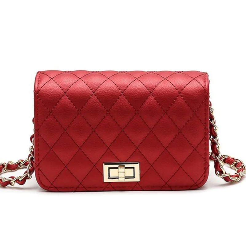 Women Bag Female Handbags Leather Over Shoulder Bag Crossbody Quilted Chain Diamond Red Small Flap Lock Fashion Sling Lady Bags Women Bag Female Handbags Leather Over Shoulder Bag Crossbody Quilted Chain Diamond Red Small Flap Lock Fashion Sling Lady Bags