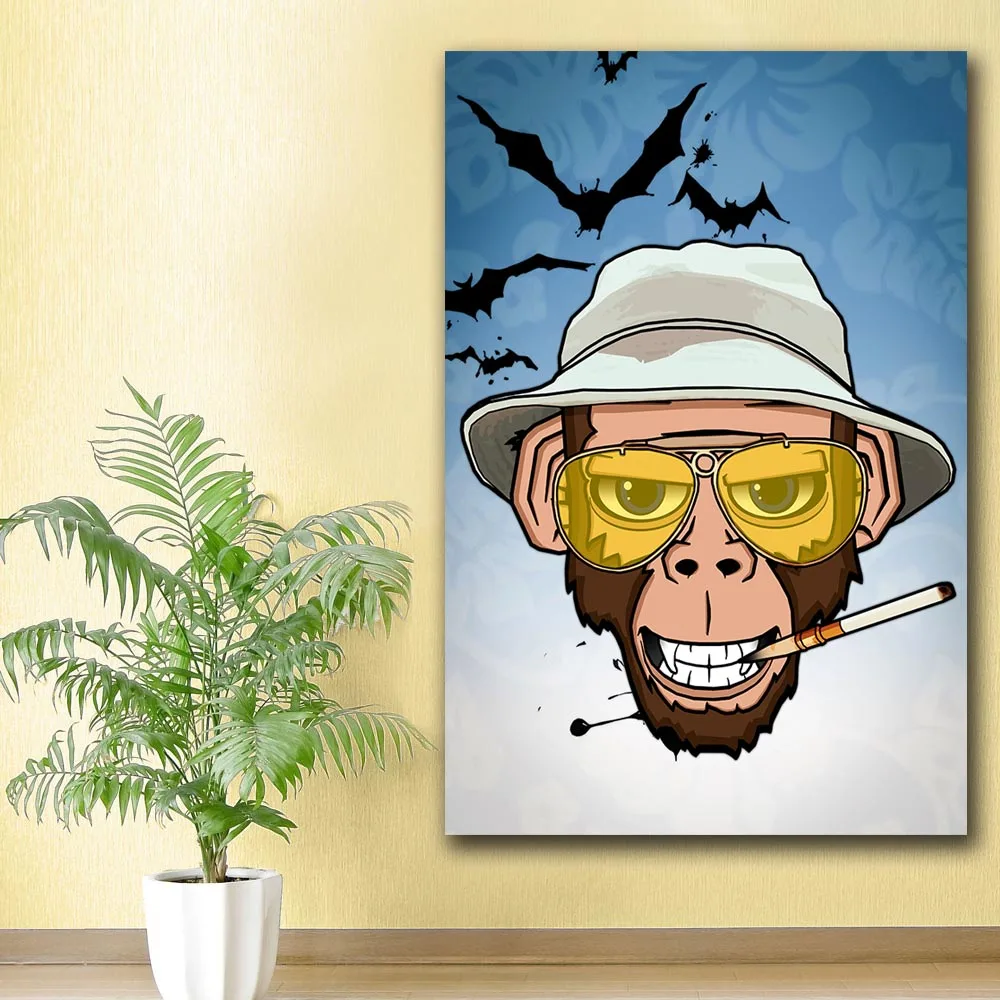 

Large Oil Painting Monkey-Business-in-Las-Vegas Canvas Painting For Living Room Home Decor Oil Painting On Canvas Wall Painting