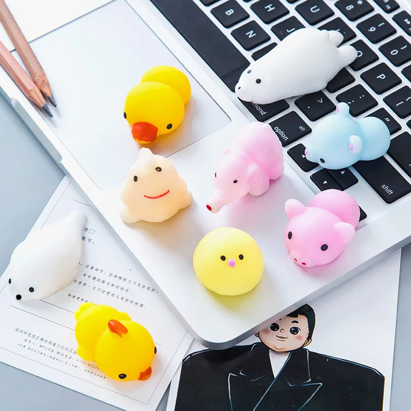 

10pcs 2018 novelty gift Little cat Vent Ball Action Figure Soft Robot Doll Relax Squeeze Stress Relief toys entertainment slime