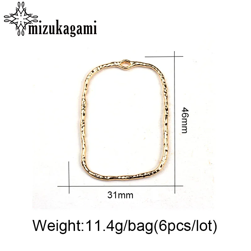 Цинковый сплав серебро Золотой геометрический дизайн, округлый, Круглый прямоугольный Разъем Подвески 6 шт./лот для DIY серьги ювелирных изделий Аксессуары - Окраска металла: 3