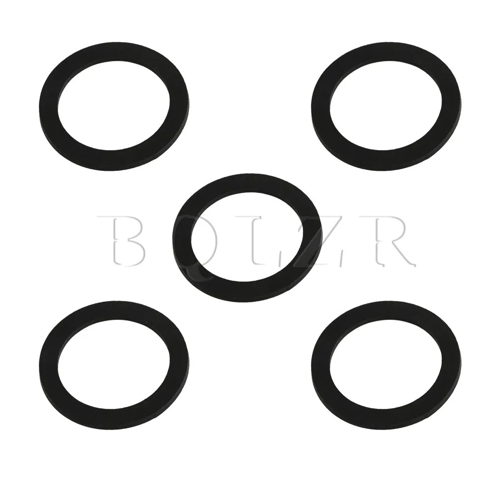 BQLZR 20x10x5MM Black Rubber Round Shape Gasket Flat Rubber Washer Seal Ring for Automotive Plumbing Pack of 100