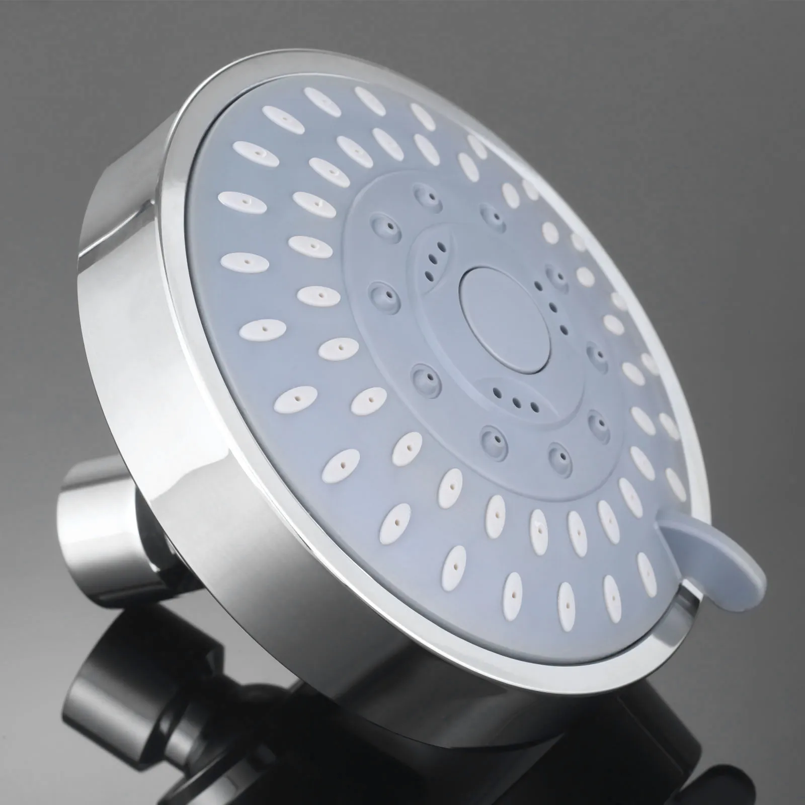 4 inch Shower Head High Pressure ABS Chrome Finish Wall Mounted Showerheads with 5-mode Showering Swivel Joint Adjustable Faucet 4 inch Shower Head High Pressure ABS Chrome Finish Wall Mounted Showerheads with 5-mode Showering Swivel Joint Adjustable Faucet