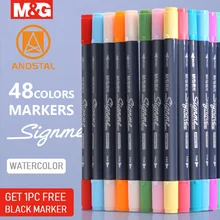 M& G двухконцевая кисть Andstal художественные Copic маркеры 12/18/24/36/48 цветов эскиз акварельный Маркер ручки для рисования товары для рукоделия