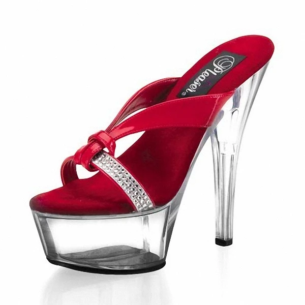 Stripper Shoes 15cm Ultra High Heels Platform Shoes Dress Celebrity Fashion Quality Rhinestone Fashion Plus Size Sandals