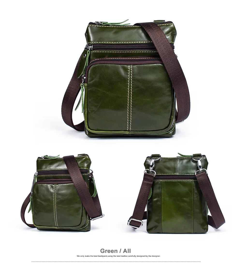 6-zipper men's shuolder bags