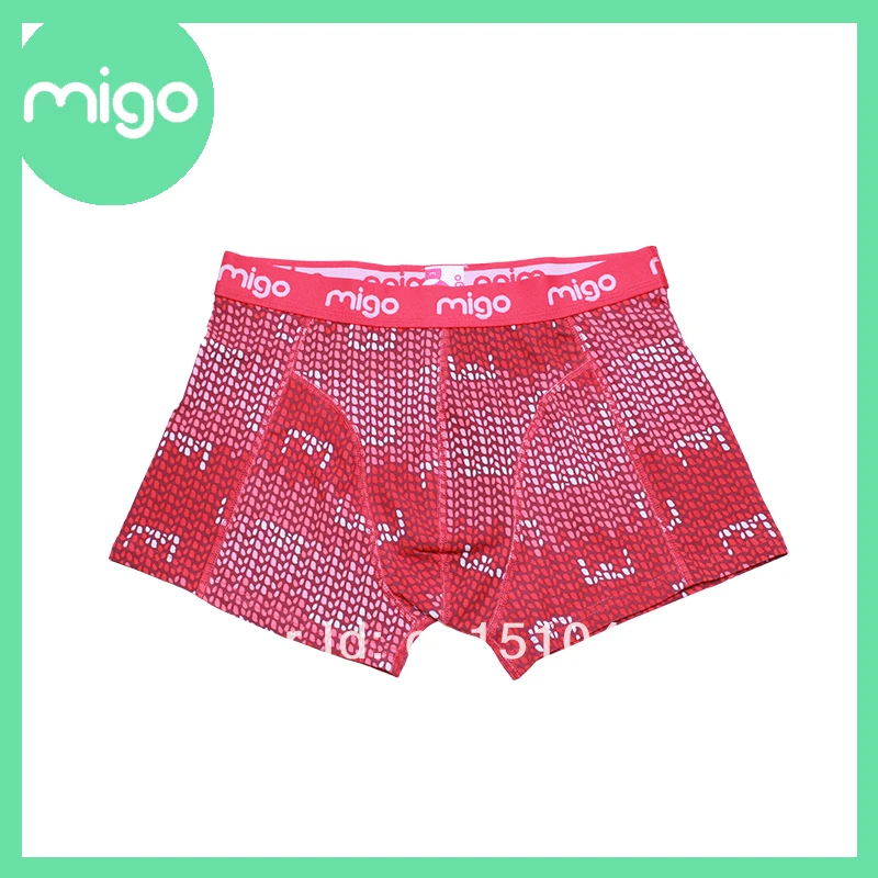 Hong Kong Brand Migo Underwear 95 Comb Cotton 5 Elastane Red mens