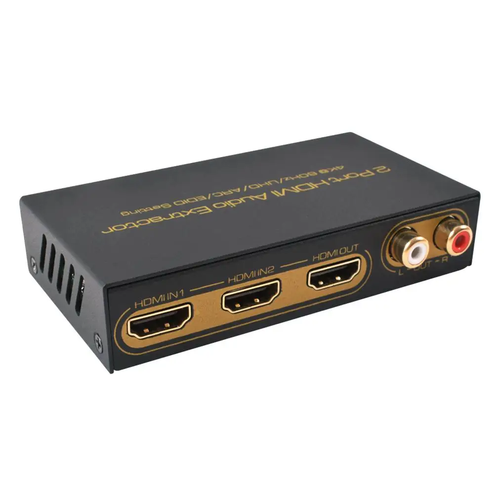 DSstyles HDMI 2 порта HDMI аудио экстрактор разветвитель Sup порт s 4 k @ 60 Гц/UHD/ARC/EDID