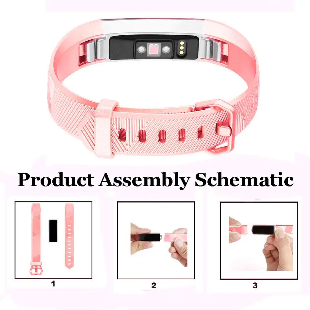  Honecumi For Fitbit Alta HR Bandje Champagne / Rose Gold /Silver Smart Watch Band Strap For Fitbit  - 32985254183