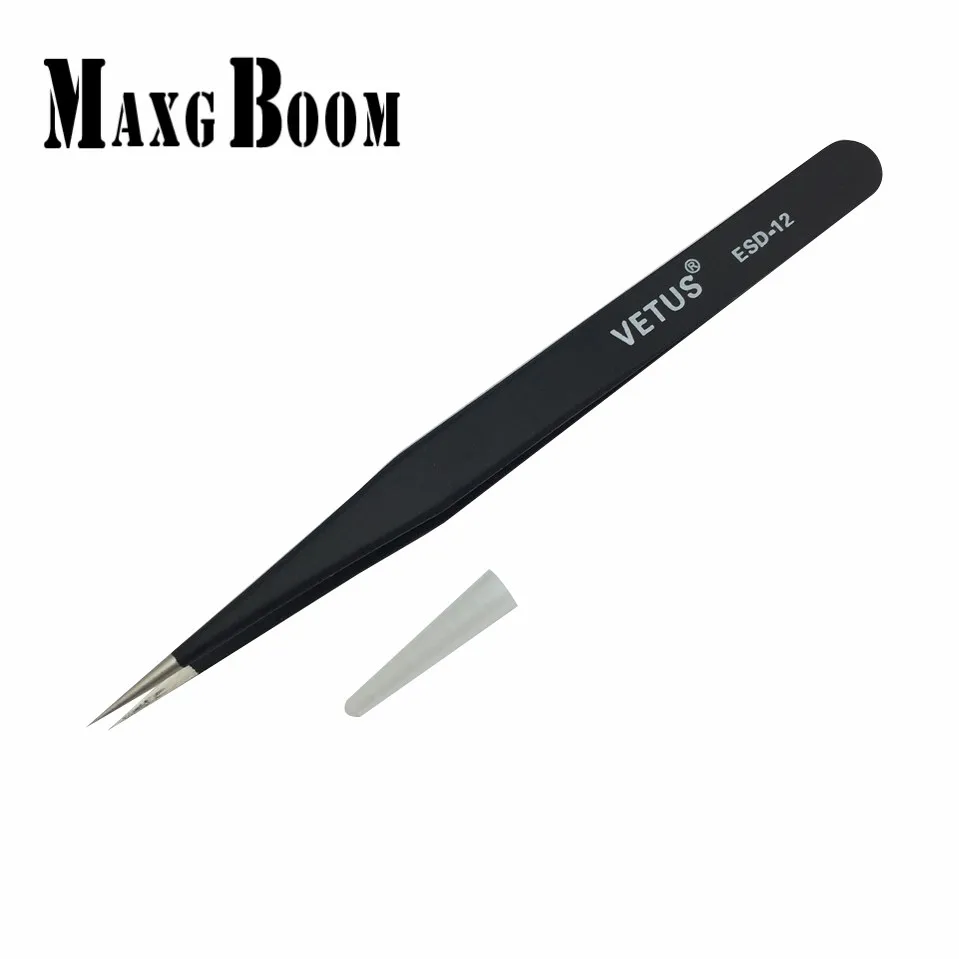 

MaxgBoom VETUS BGA precision electrostatic tweezers ESD-12 stainless steel anti-static tweezers